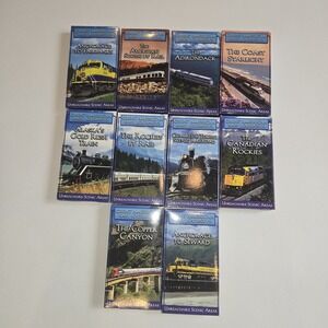 Great American Rail Journeys VHS Lot Unreachable Scenic Areas Trains 10 Tape Set